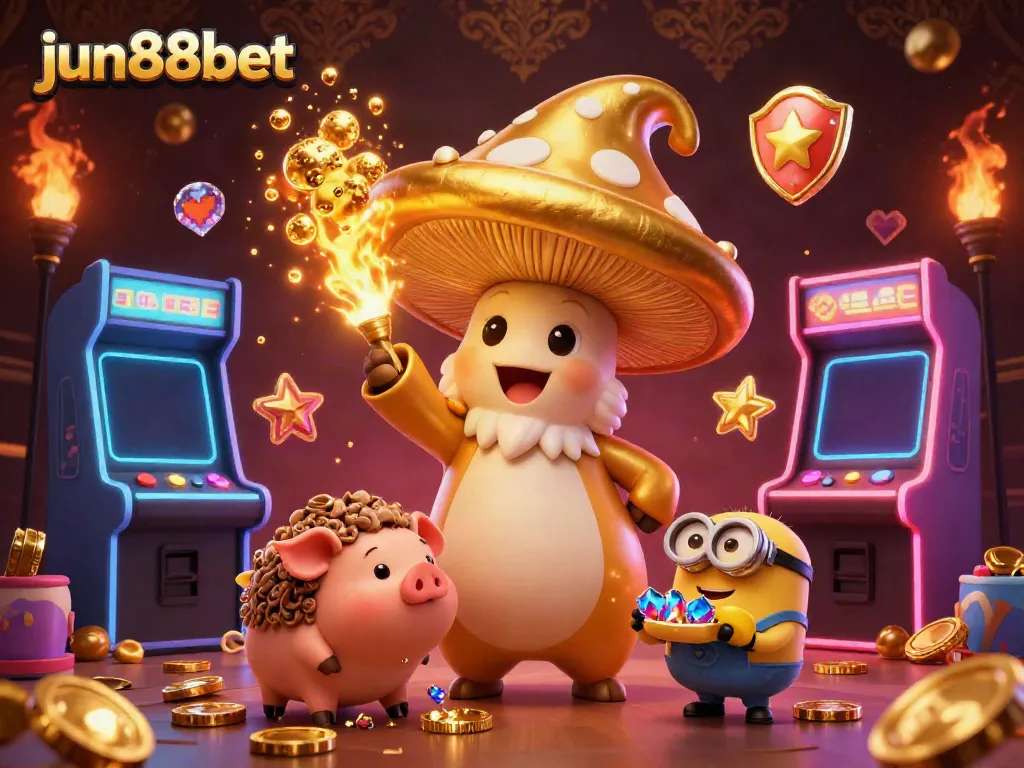 Engage in gaming excitement with jun88bet's magical world of golden treasures and vibrant arcade elements.