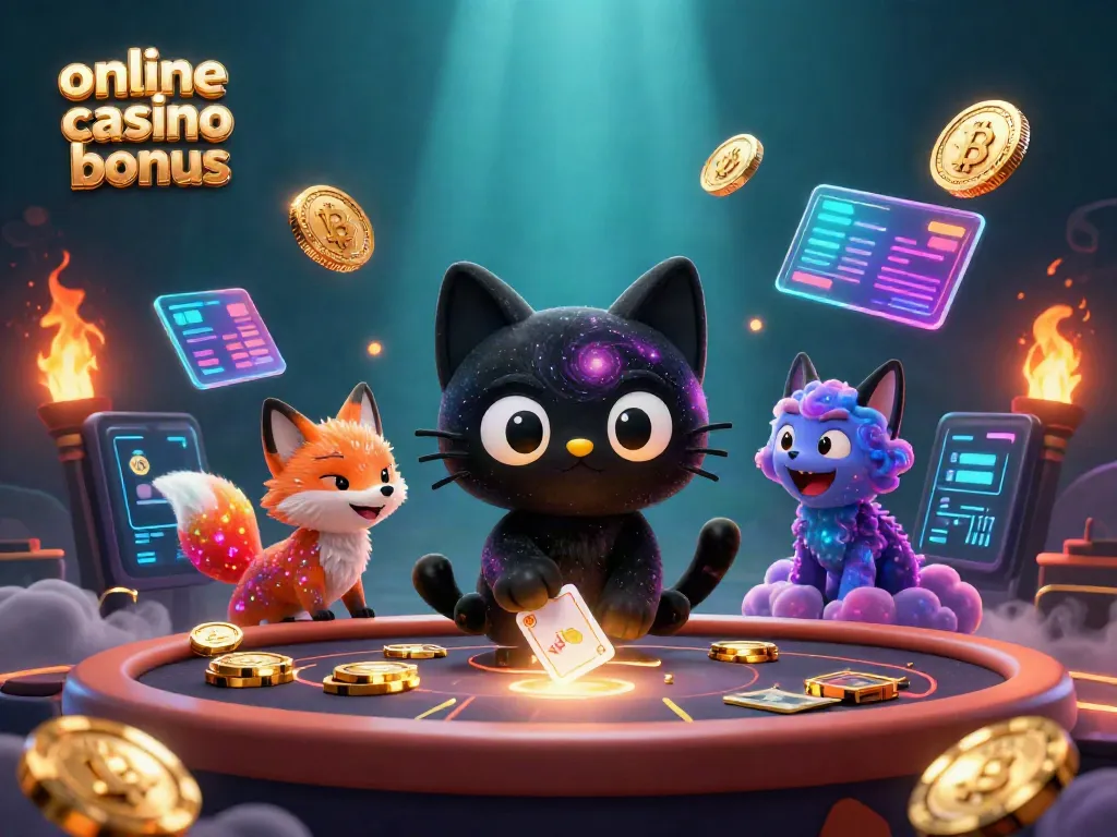 Win big with the exciting online casino bonus featuring cosmic characters and vibrant game elements.